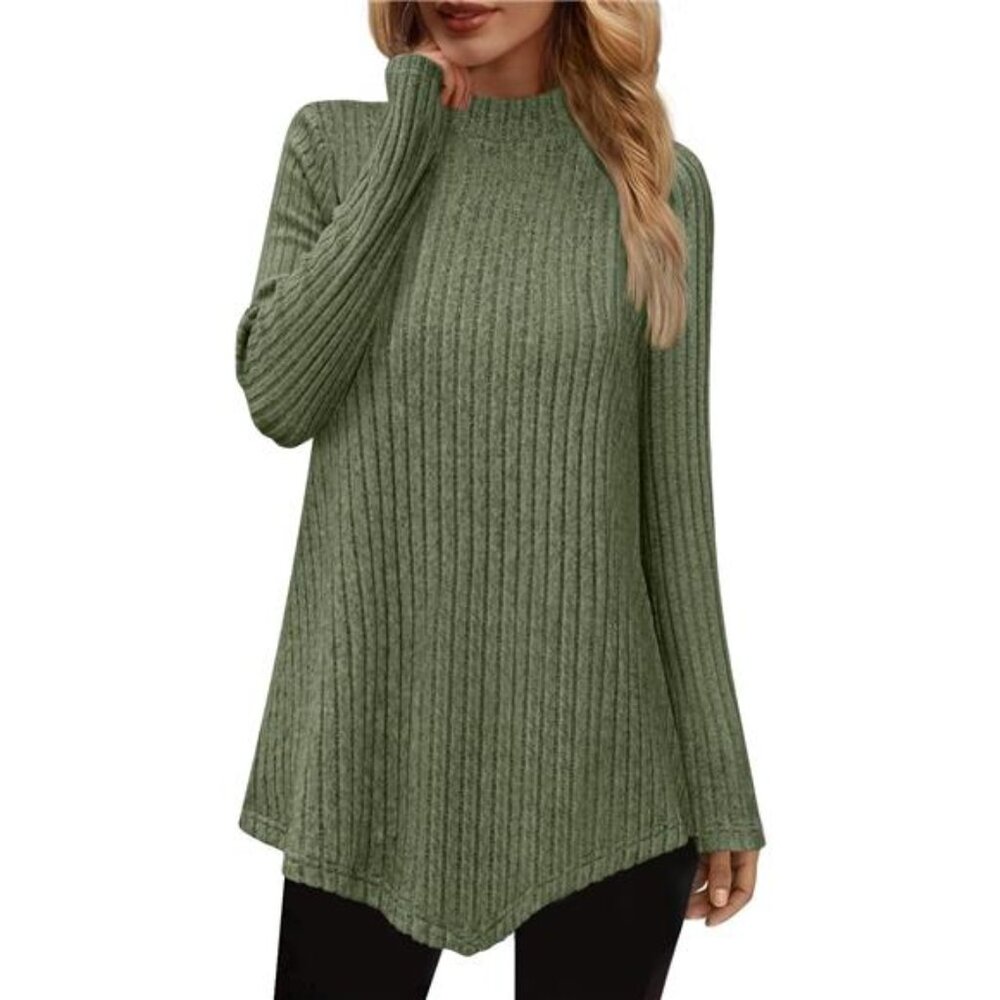 Womens Fall Tunic Tops Long Sleeve Shirts for Women Turtleneck